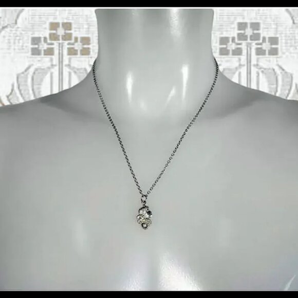 Antique Art Nouveau Necklace 925 Silver Cameo Pendant, Dainty Vintage Chain - Picture 6 of 12